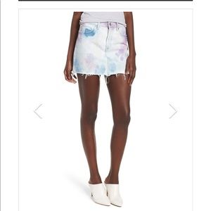 Hudson Jeans Viper Tie Dye blue & pink jean Skirt
